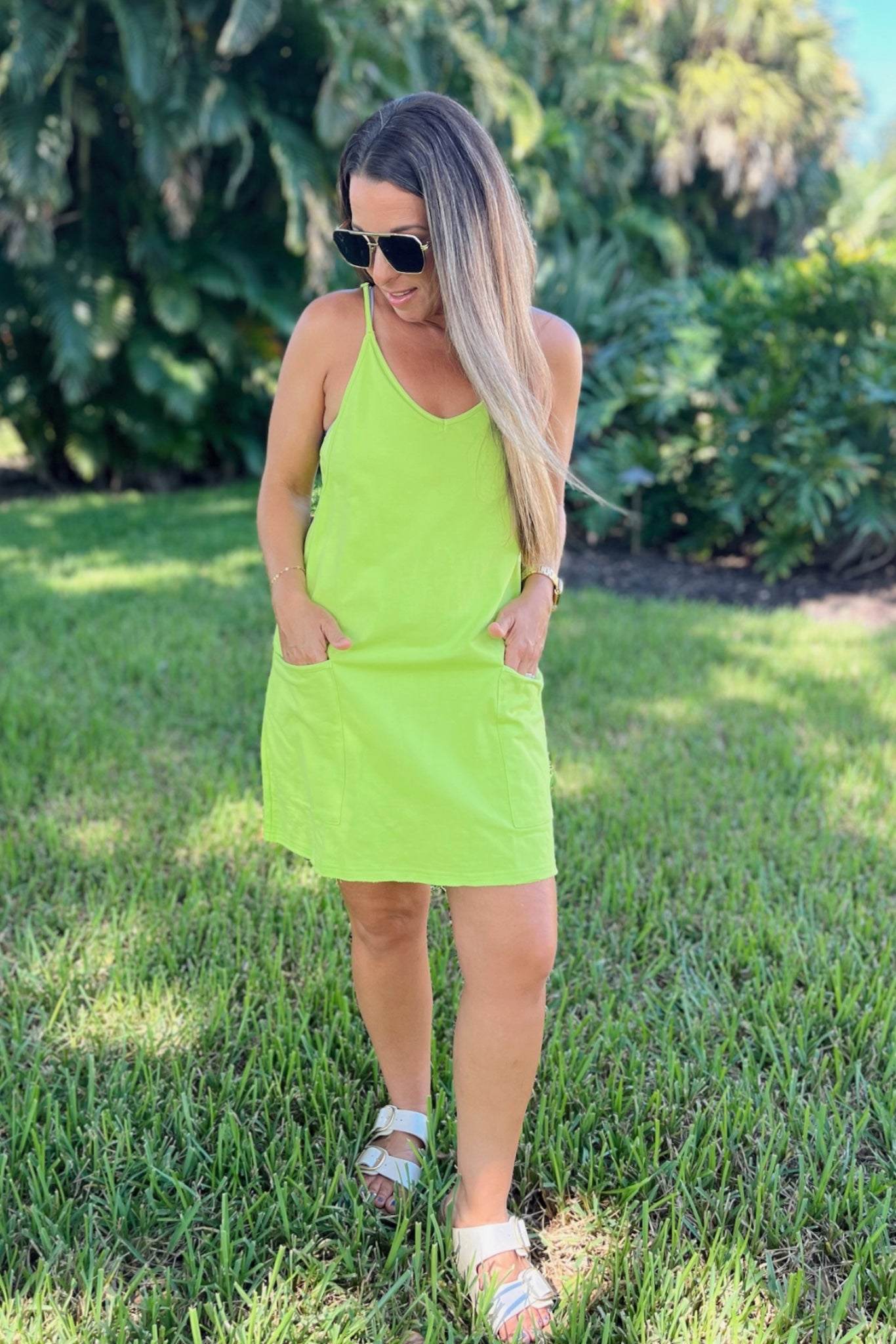 The Ashlee Dress- Lime