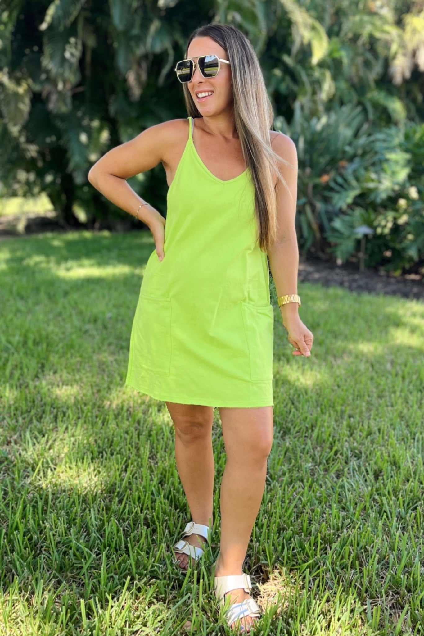 The Ashlee Dress- Lime