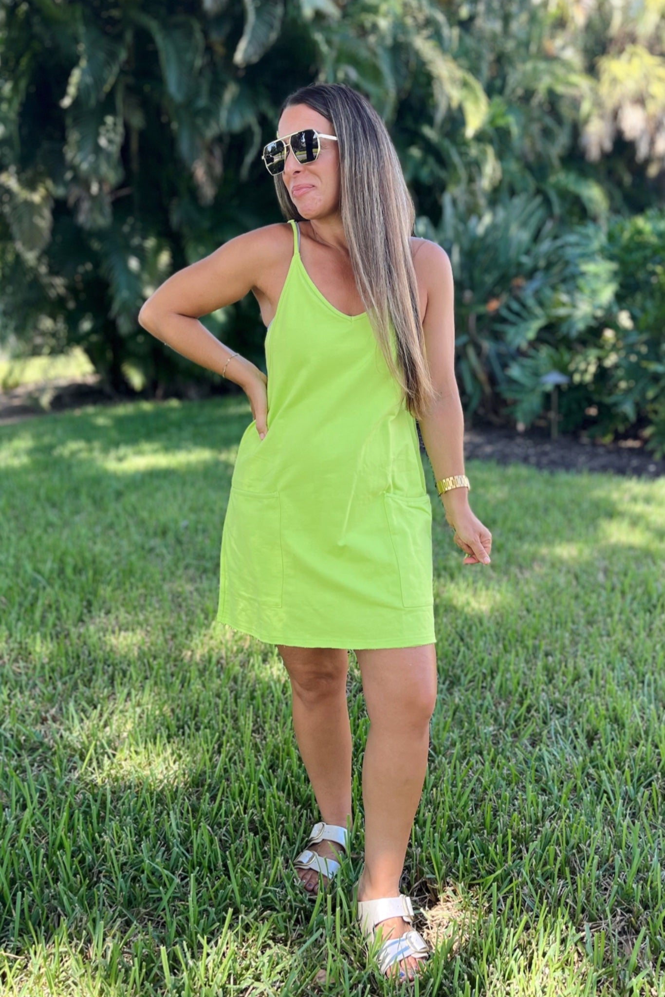 The Ashlee Dress- Lime