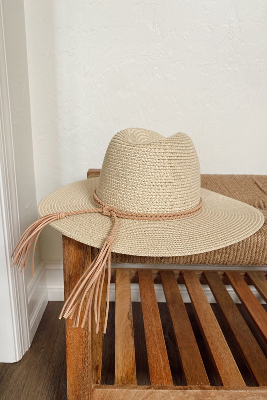 Suede Braided Band Panama Hat (Two Color Options)